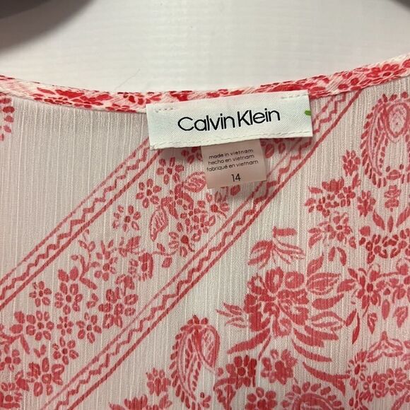CALVIN KLEIN MAXI‎ WRAP FRONT TIE FRONT DRESS SIZE 14in - Picture 5 of 8